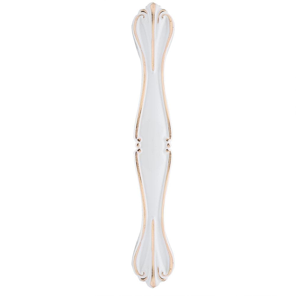 White Cabinet Closet Handles Cupboard Drawer Knobs Furniture Accessory (Hole Distance 9017-96)