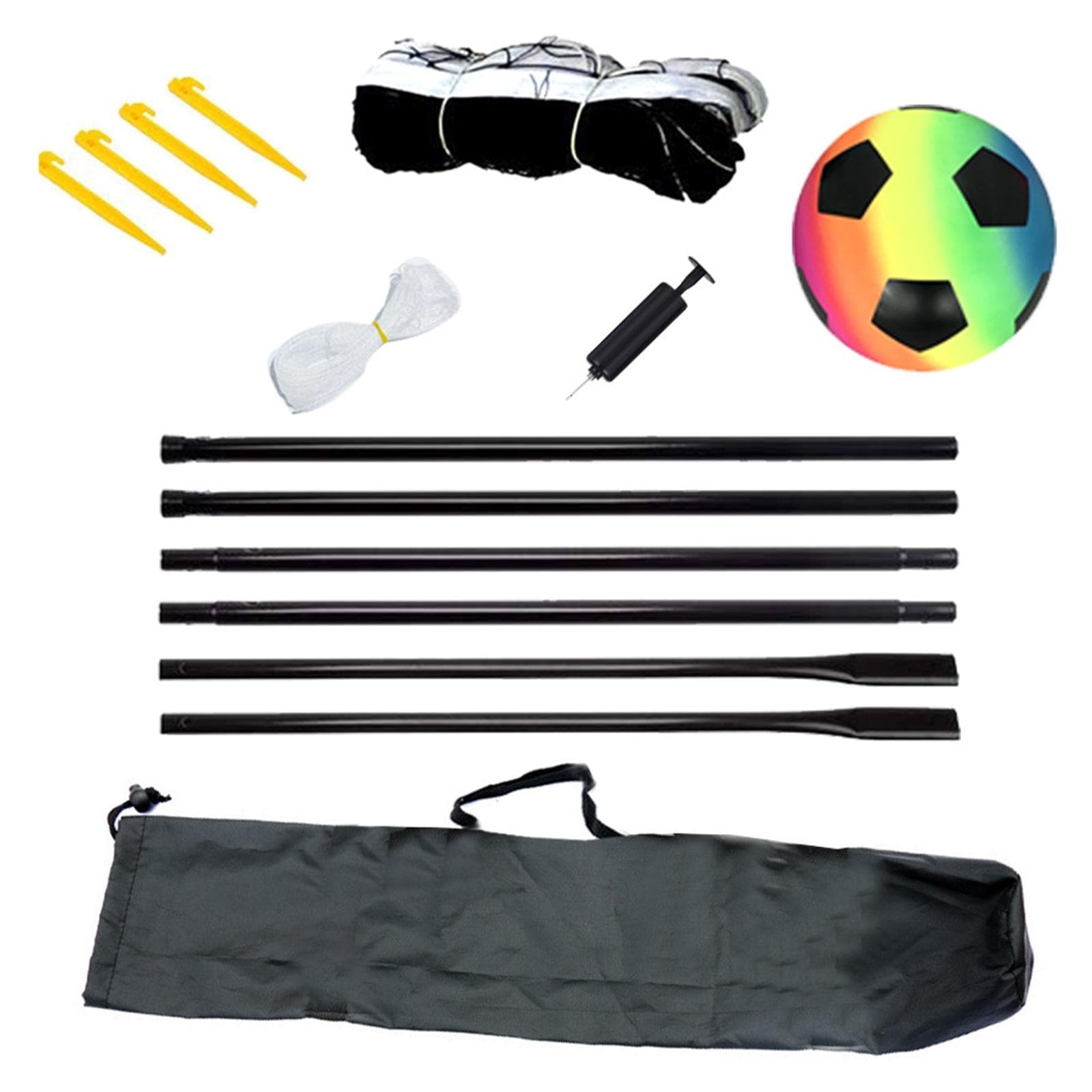 Beach Volleyball Net Football Net Badminton Net with Stand Package Bag for Backyard Outdoor Portable football net set