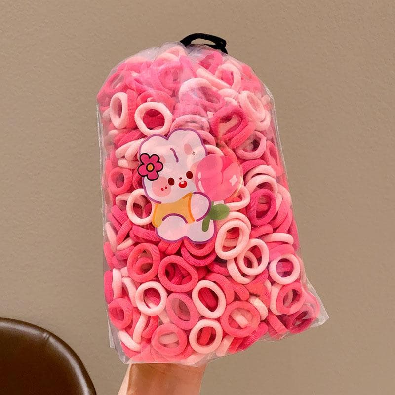 100pcs Cute Elastic Hair Rubber Bands For Baby Girls Children Sweet Colorful Hair Ties Hair Rope Scrunchies Hair Accessories 100pcs