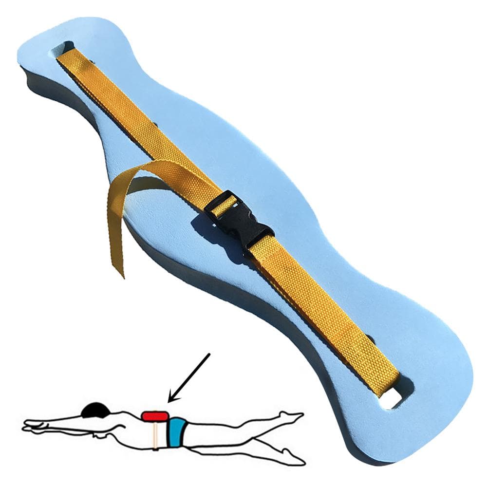 EVA Foam Aquatic Swim Floatation Belt Adjustable Safety Floating Waist Belt for Swimming Beginners blue