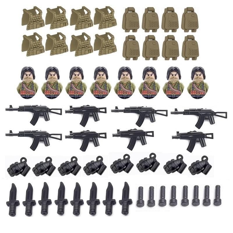 8PCS/lots Specia Force Soldiers SWAT Weapon Building Blocks Kit Bricks Sets Model Kids Toys