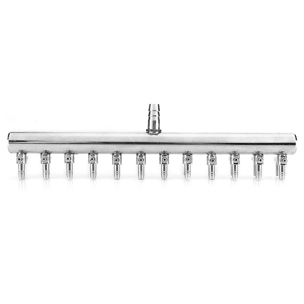 12 Joints Aquarium Air Flow Control Valve Fish Tank Stainless Steel Regulator Accessories