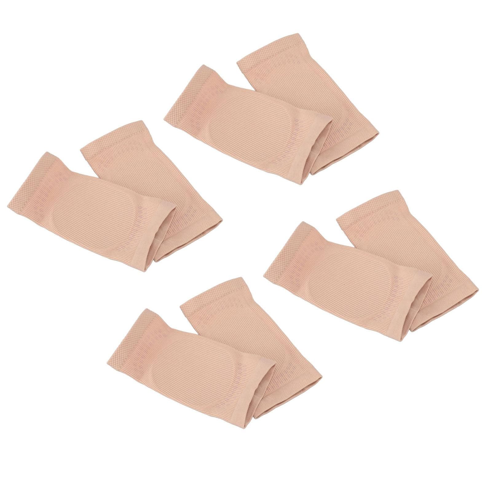 4 Pairs Achilles Tendon Heel Protector Silicone Nylon Shock Absorbing Achilles Protection Sleeve