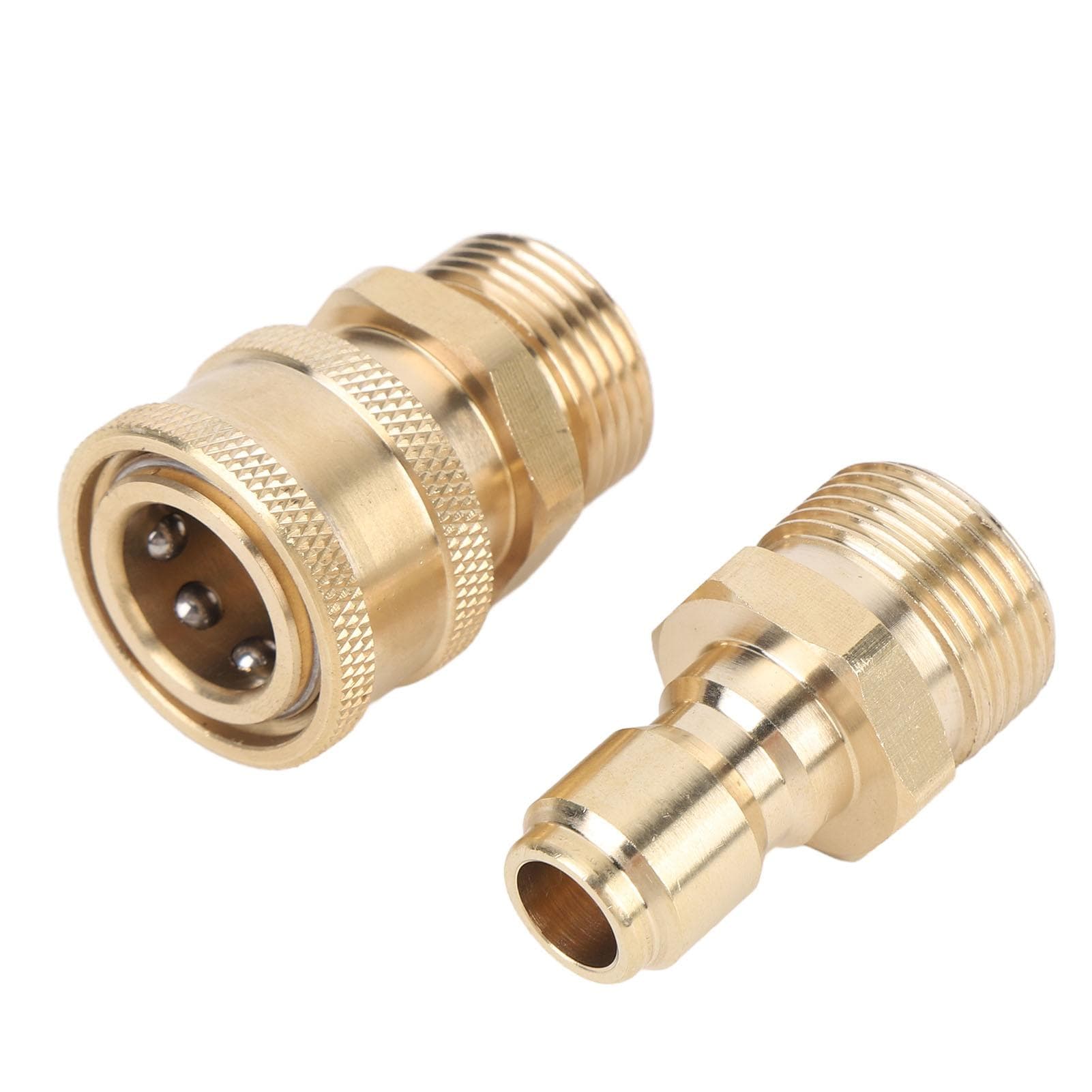Pressure Washer Adapter Set 5000 PSI Brass M22 Male Thread Fitting 38in Quick Connector
