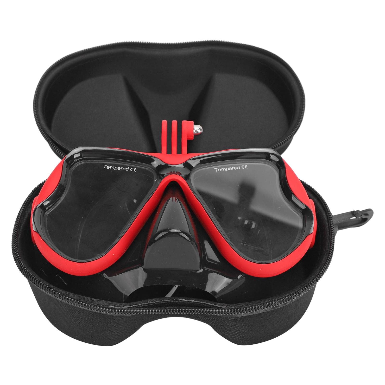 Action Camera Diving Goggles Professional Prevents Fog Tempered Lens Diving Face Cover with Mount