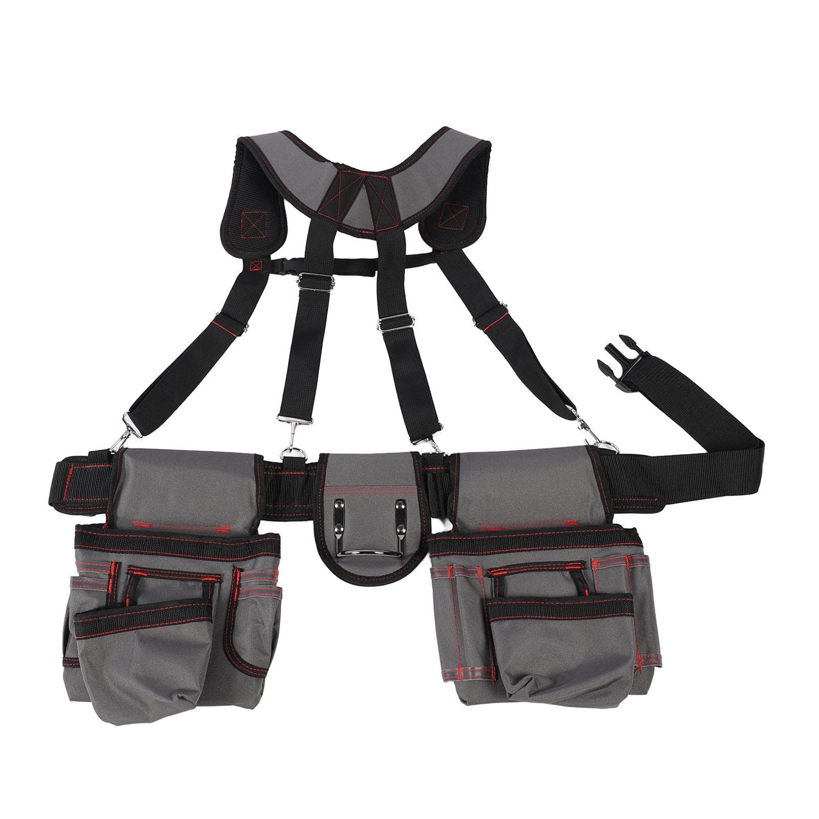 Professional Tool Belt Organizer with Suspenders 12 Pockets for Electrician Carpenter Gardener