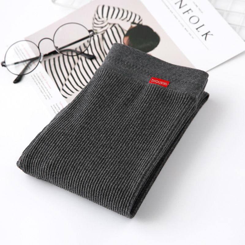 High Waist Warm Leggings Add Cotton Autumn Winter Slim Knitting Casual Leggings Women Solid High Elasticity Pants M