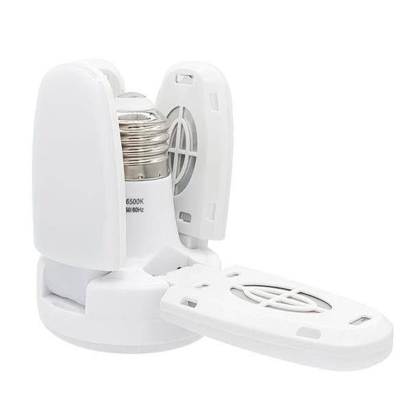 LED Foldable Bulb with Fan Shape Blade Panels white