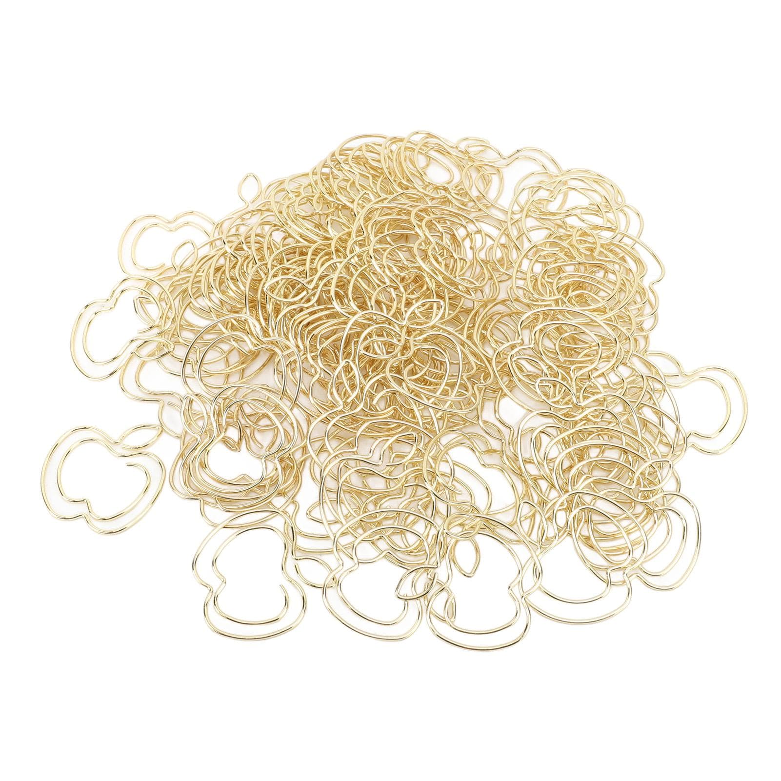 100pcs Fruit Paper Clips Cute Bookmark Pare Clips Portable Funny Small Paper Clips with Transparent