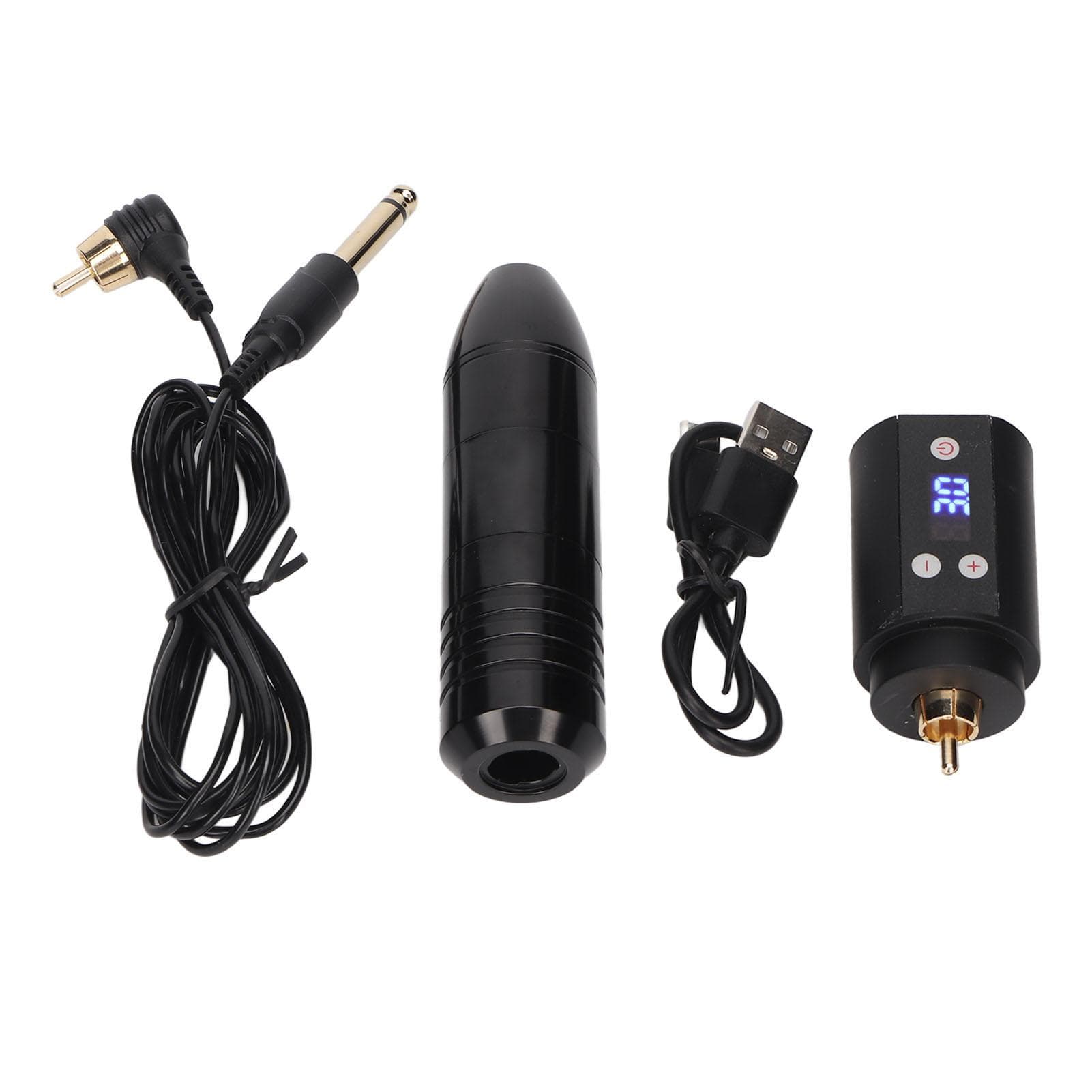1500mAh Rotary Tattoo Pen Kit Wireless Cartridges RCA Interface LCD Screen USB Rechargeable Tattoo