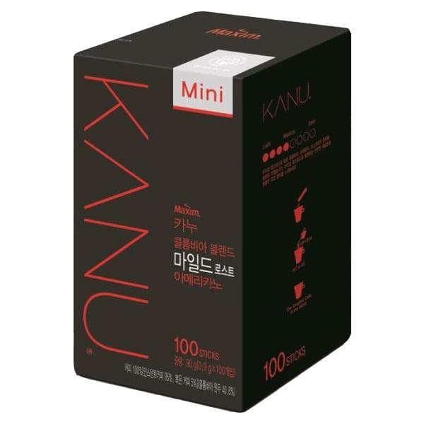Dongsuh Maxim Kanu Mild Roast Americano In Mini Size (0.9g Each Sticks) 100