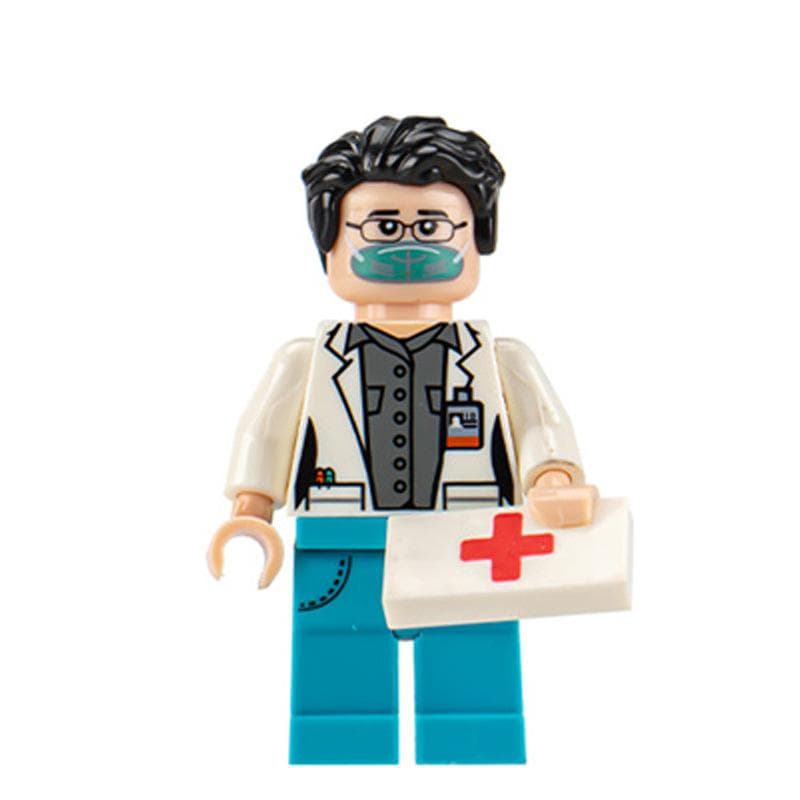 Toy Building Block Doctor Nurse Detachable Stitching City Character Model