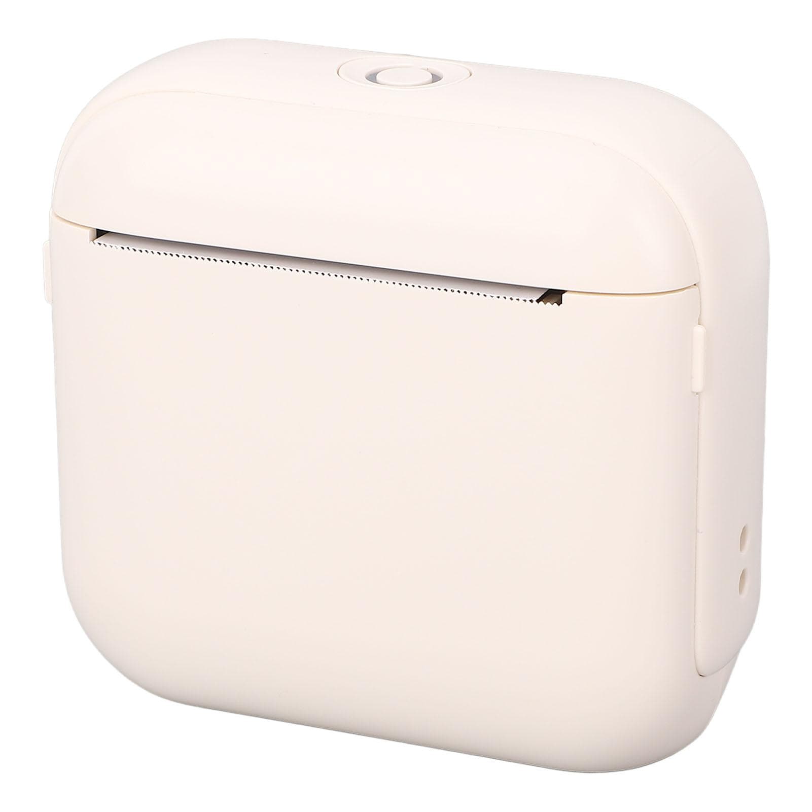 Portable Thermal Printer with 10 Rolls Paper Wireless BT Black and White Printing Inkless Printer