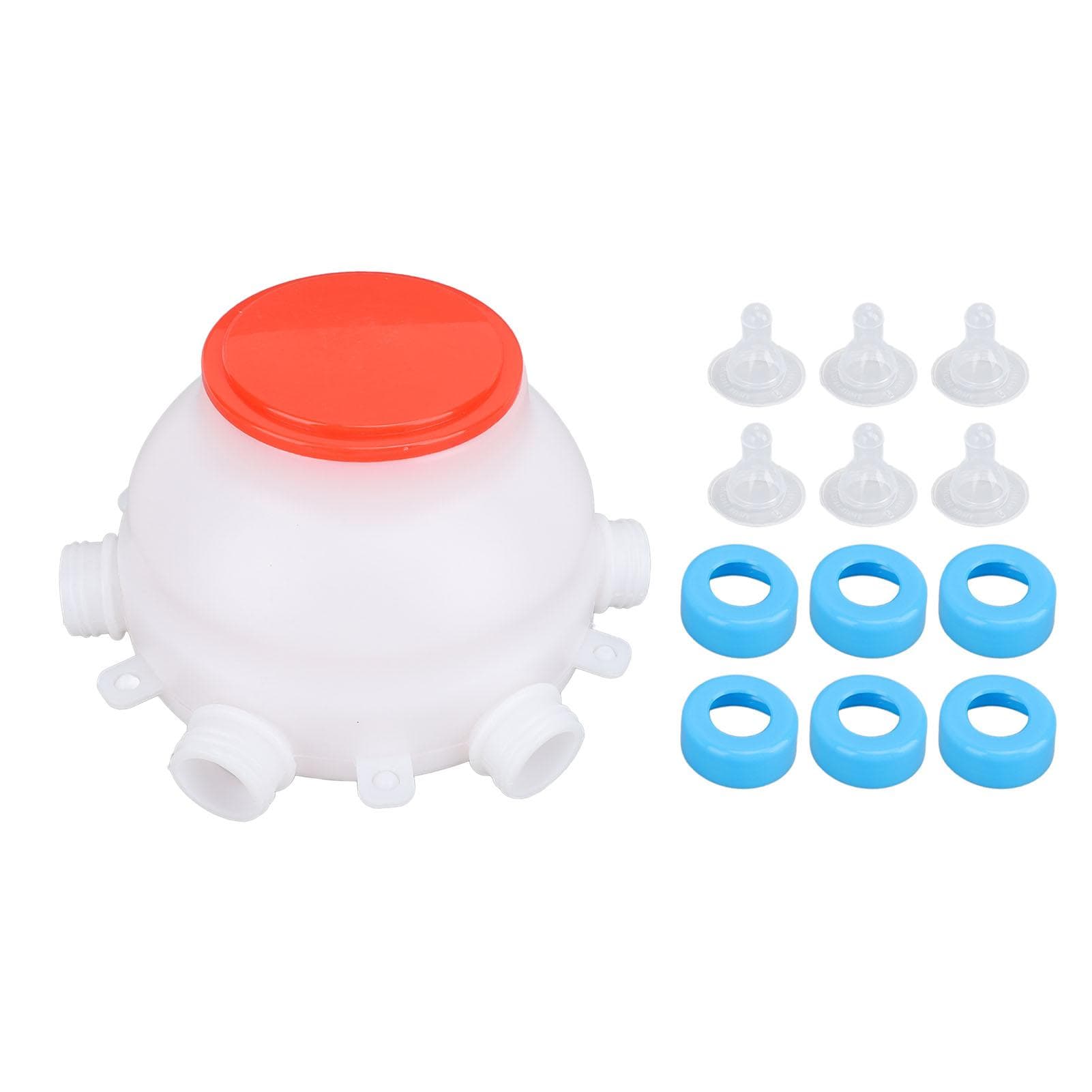 Lamb Feeder Bucket 6 Nipples Lamb Milk Jug Nursing Bottles 2.5L Piglet Feeder for Young Livestock L