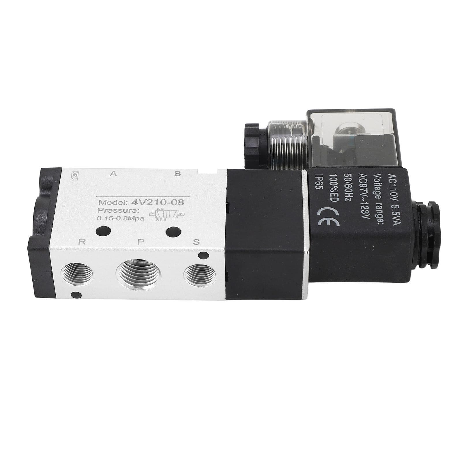 4V210?08 Electric Solenoid Valve 2 Position 5 Way Cylinder Control Reversing Valve Pneumatic Air