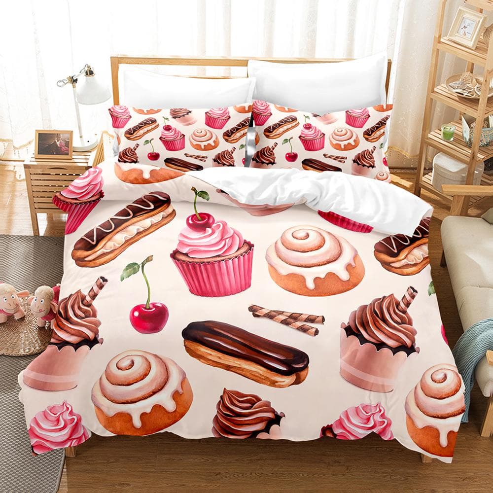 Bedding Set Pink Love Heart Duvet Cover Boy, Kid's Fashion Quilt Cover Girls Room Cute Sweets Bedding King/Queen Duvet Cover Set EU single(135x200cm)