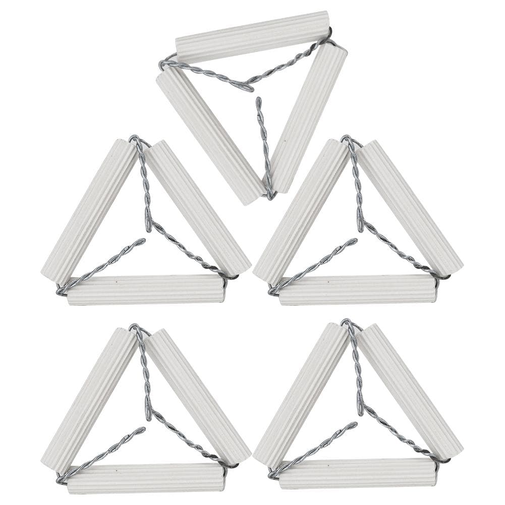 5pcs 65mm Lab Clay Triangle Crucible Holder Ceramic Pipes and Iron Wire