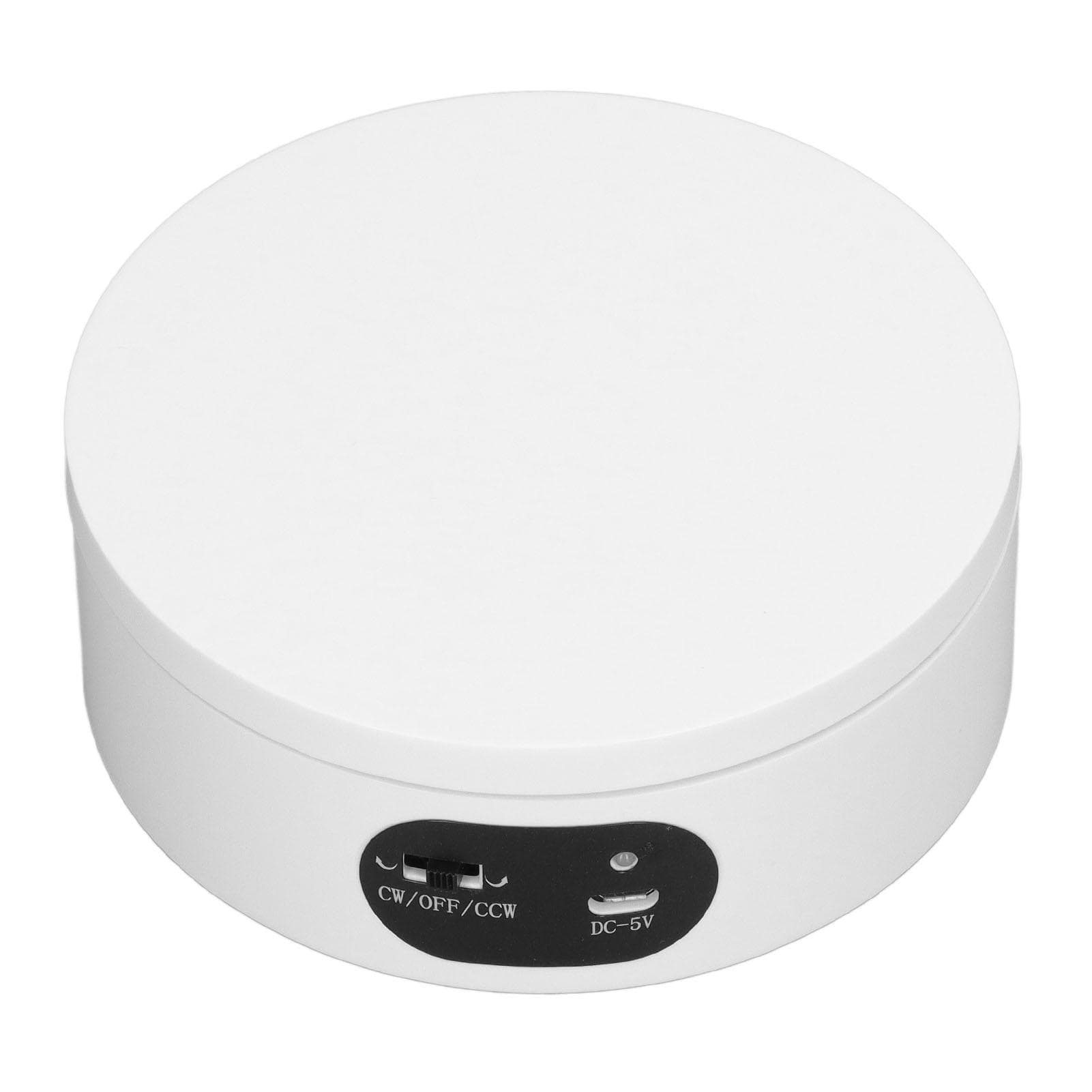 Rotating Display Stand 4.7in Auto Rotation USB Battery Powered Low Noise Turntable Stand for
