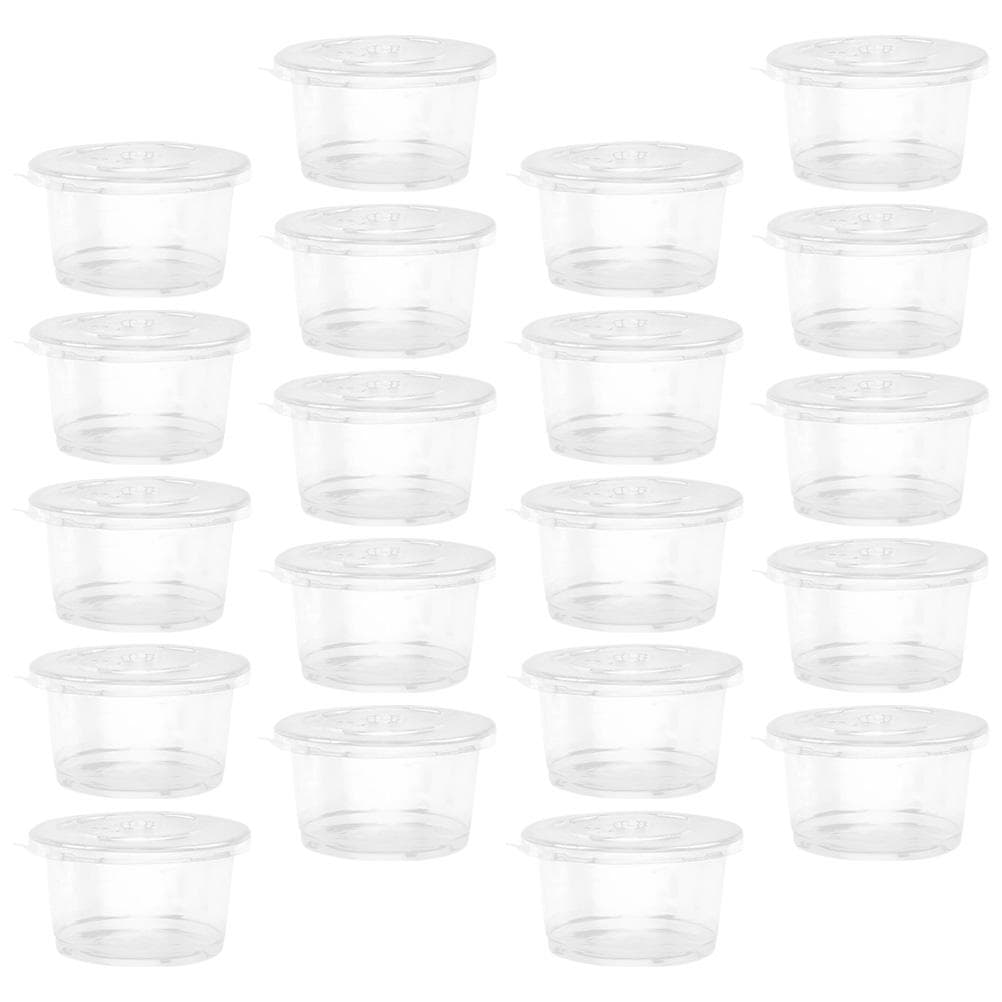 100pcs Disposable Plastic Pudding Cups with High Lid for Yogurt Cup Dessert Ice Cream Cup With Lid Plastic Cake Cup Packaging