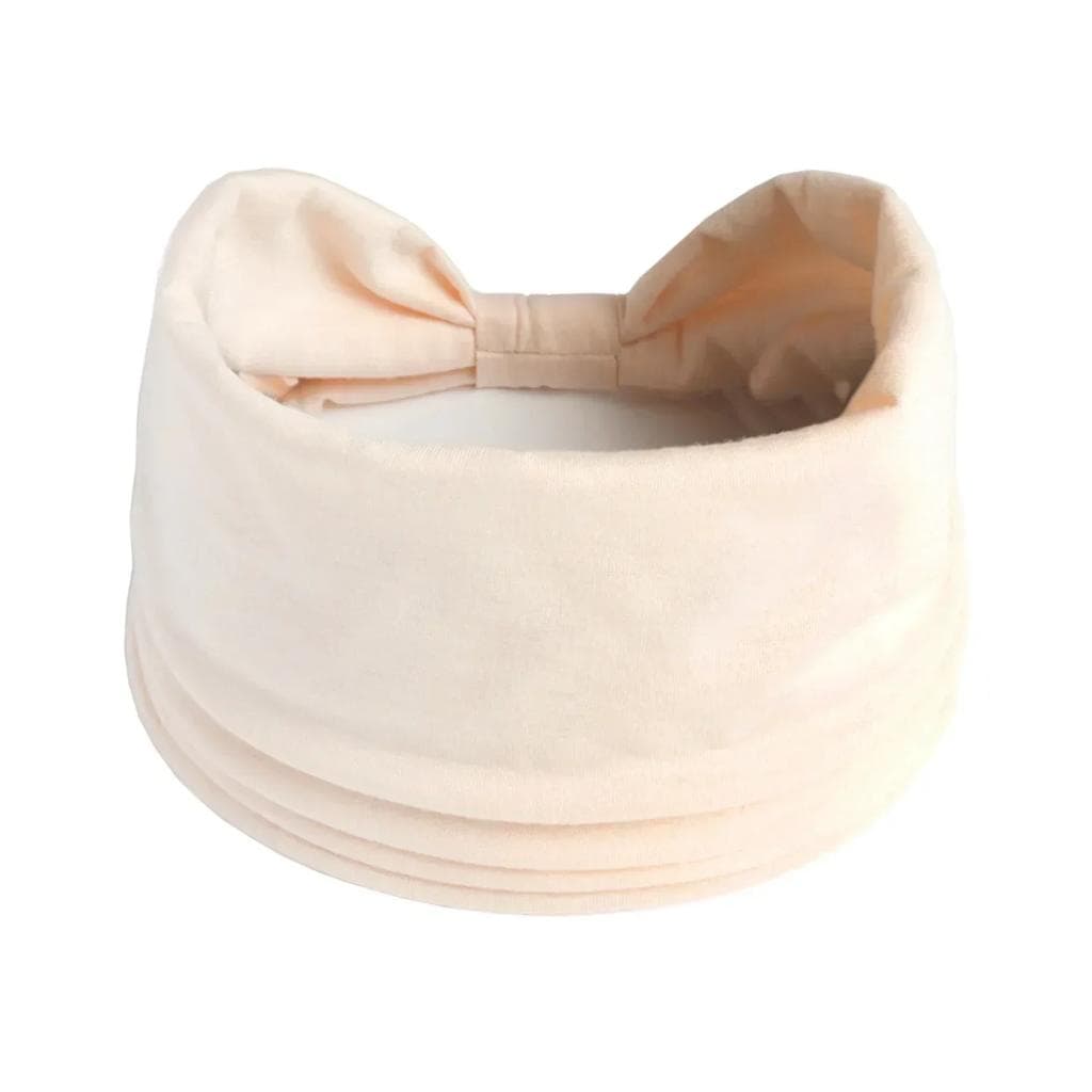 1PC Boho Solid Color Wide Headbands Vintage Knot Elastic Turban Headwrap for Women Girls Cotton Soft Bandana Accessories Hair