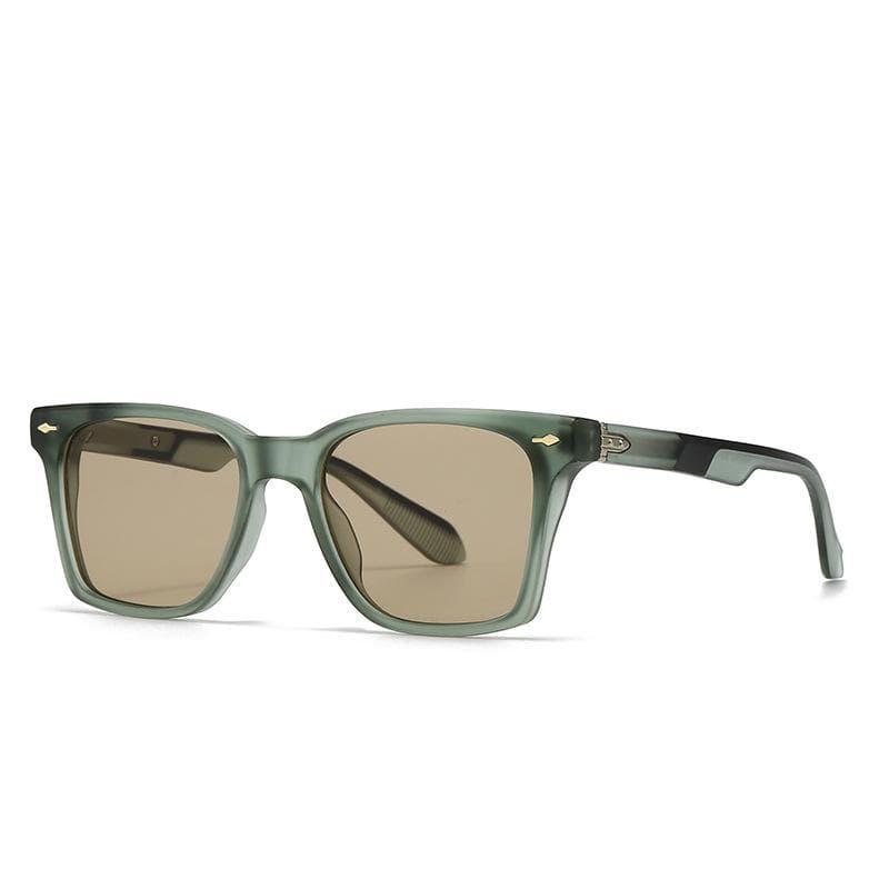 Vintage Brand Designer Square Sunglasses Women Men Luxury Punk Rivet Gradient Outdoor Sun Glasses Fashion Eyewear As The Picture