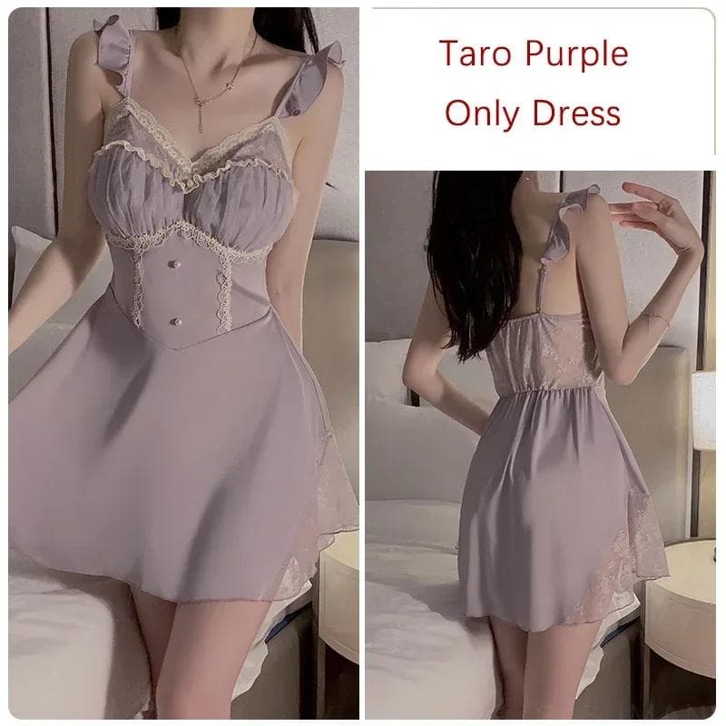 Women's Pajamas and Underwear Transparent Mesh Camisole Bra Satin Pajamas Pajamas for Women XL