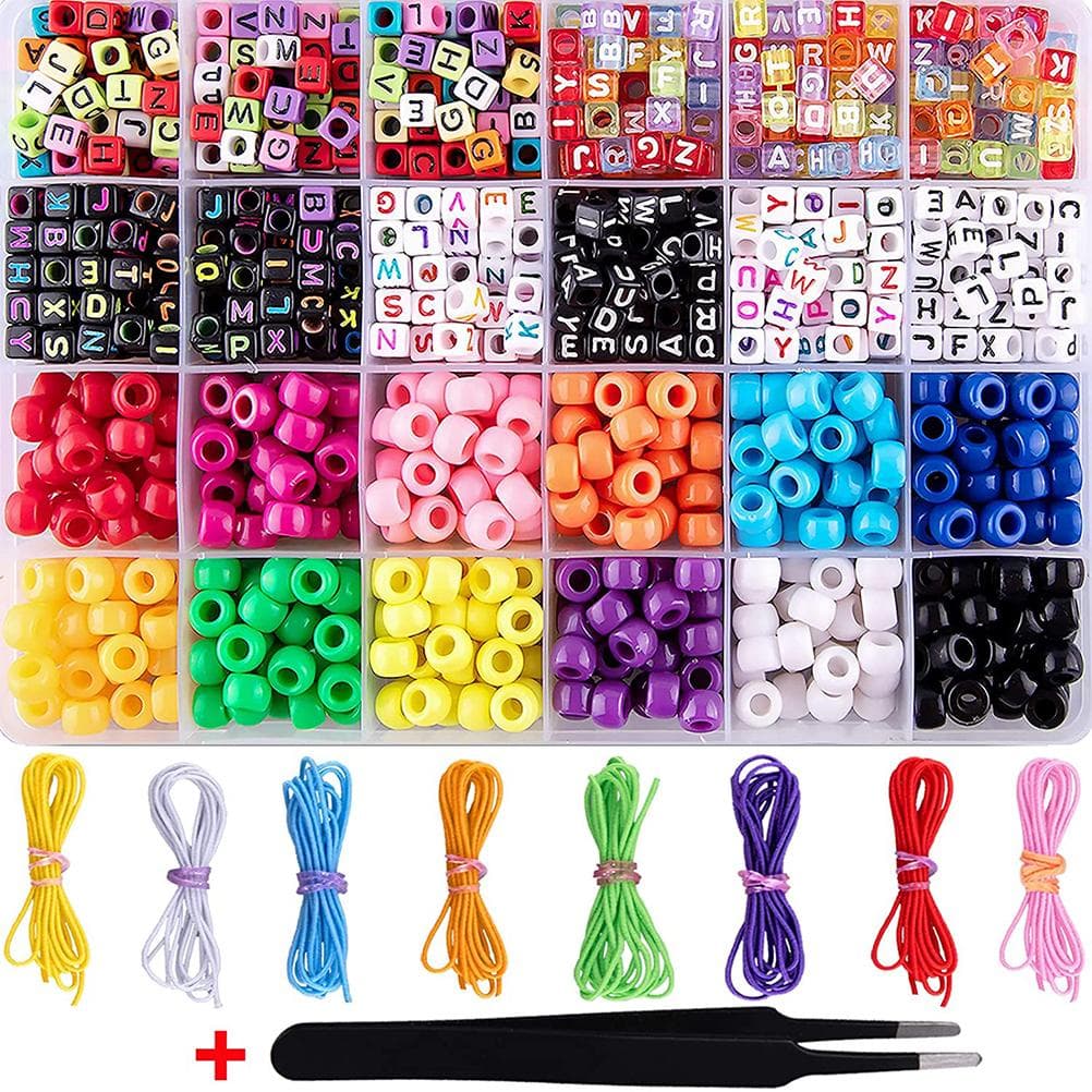 ABC Bead Bracelet Pony Beads Kits Colorful Stretch Bracelet Lightweight Beautiful Children DIY Beads