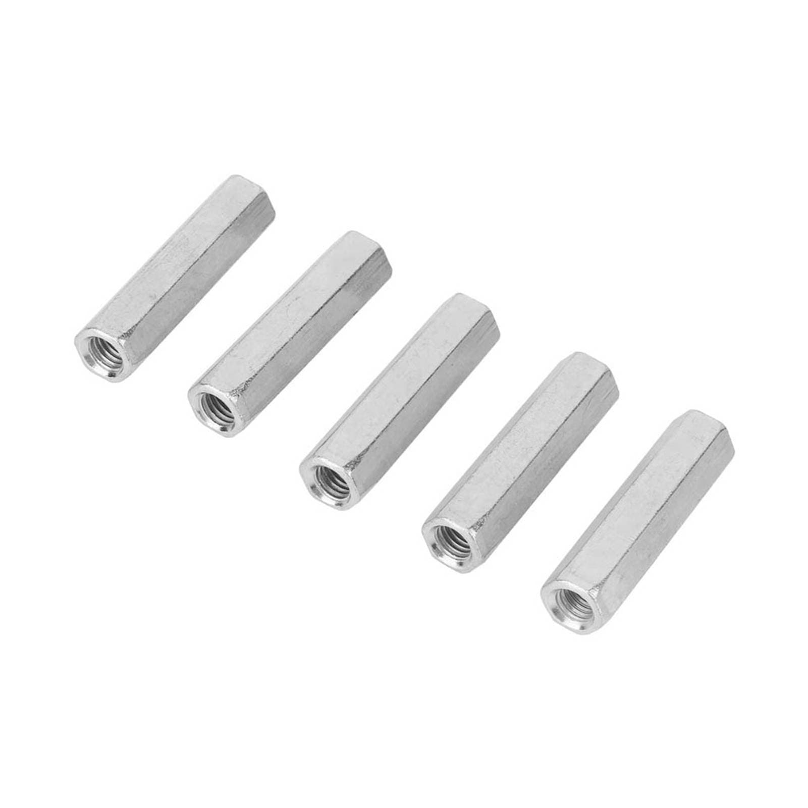 5pcs M8 * 50 Long Rod Nut Hex Hexagonal Sleeve Nut Standoff Threaded Fasteners