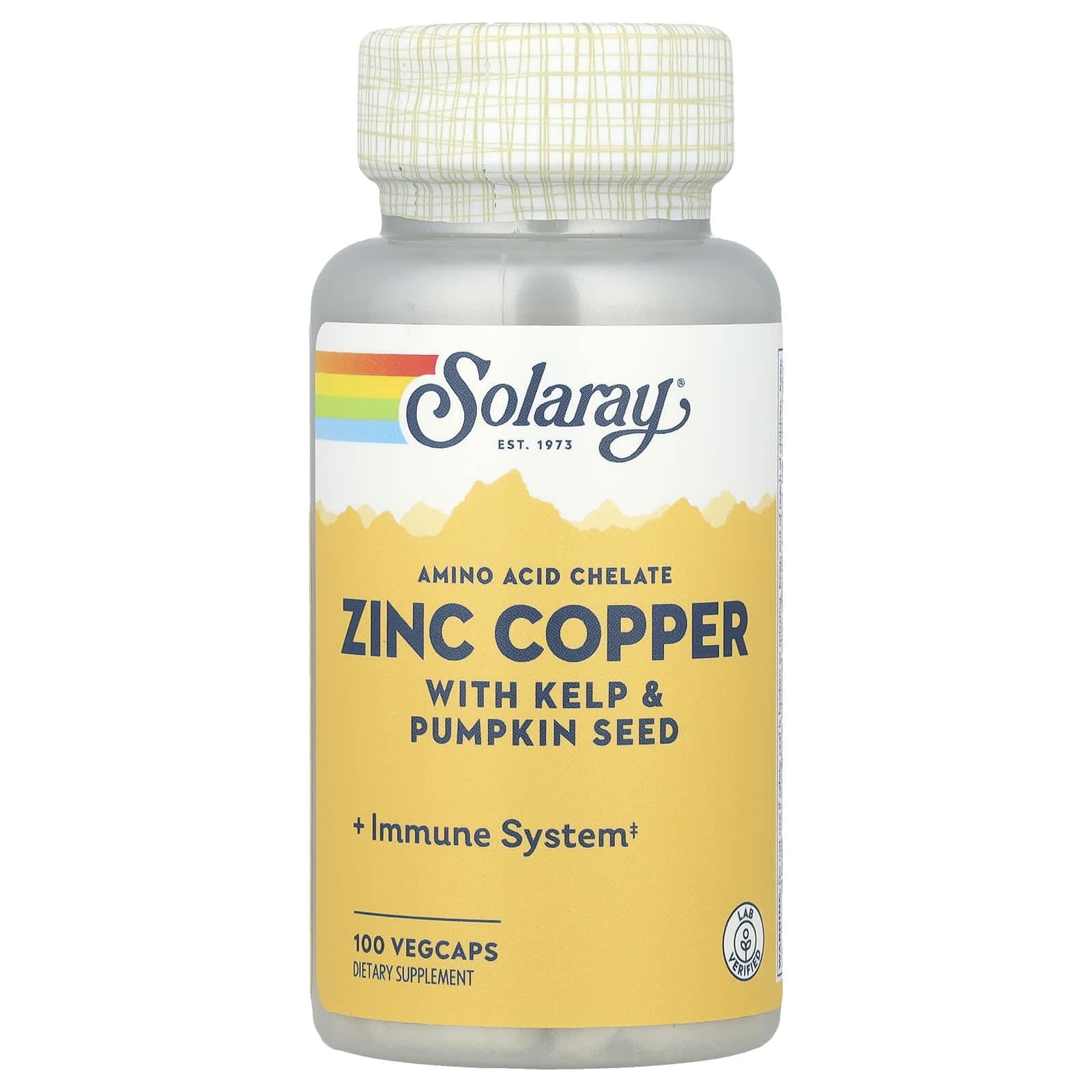 Solaray, with Zinc Copper, Seaweed and Pumpkin Seed, 100 Veggie Capsules