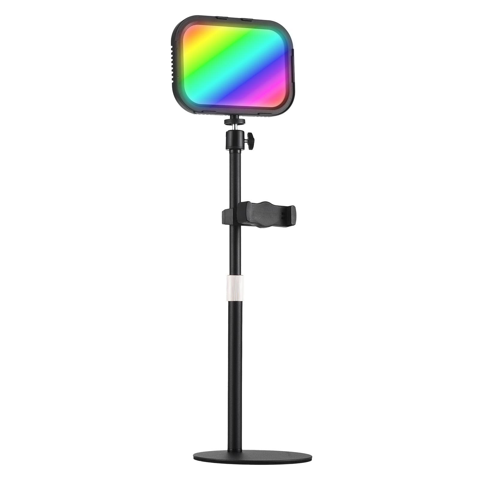 Desktop RGB Video Light Panel 12W Video Conference Light for Zoom Meeting 3000K-6500K Photography black