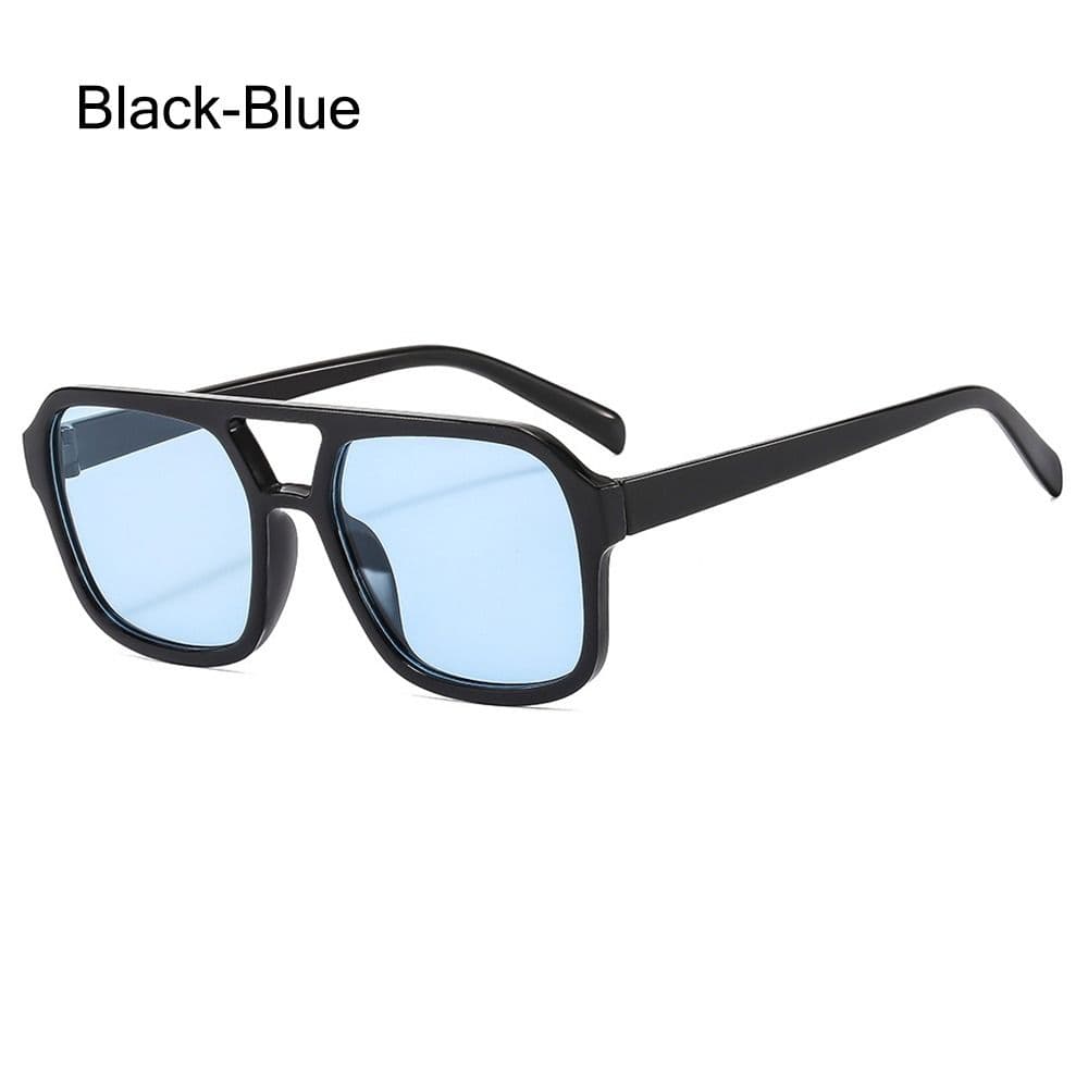 Retro Square Aviation Sunglasses for Women Men Stylish Big Frame Sun Glasses 70s Trendy Shades