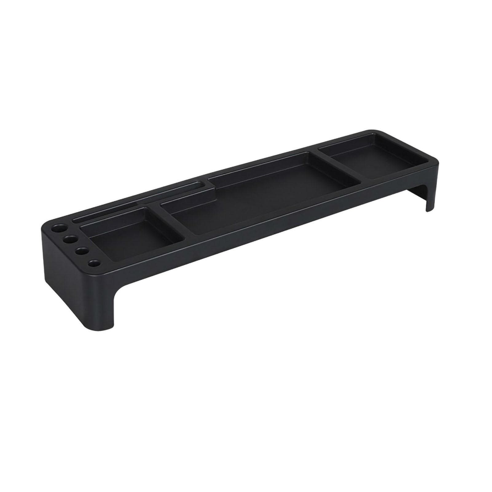 Multifunctional Storage Shelf Multi Grid Organizing Sundries Rack Keyboard Computer Desk Space black