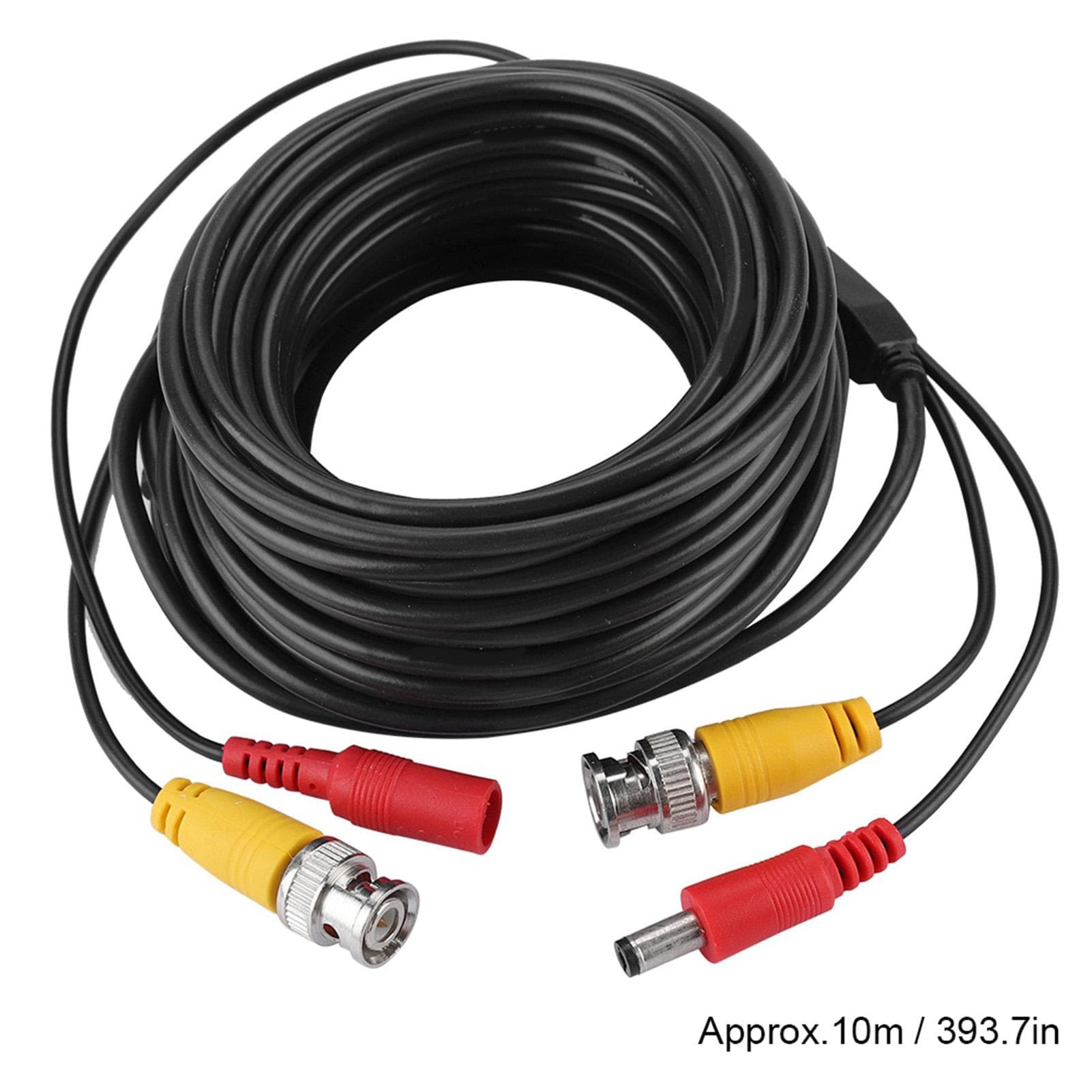 BNC + 2.1mm DC CCTV Extension Cable Video Coax Cable for Commercial Residential 10m