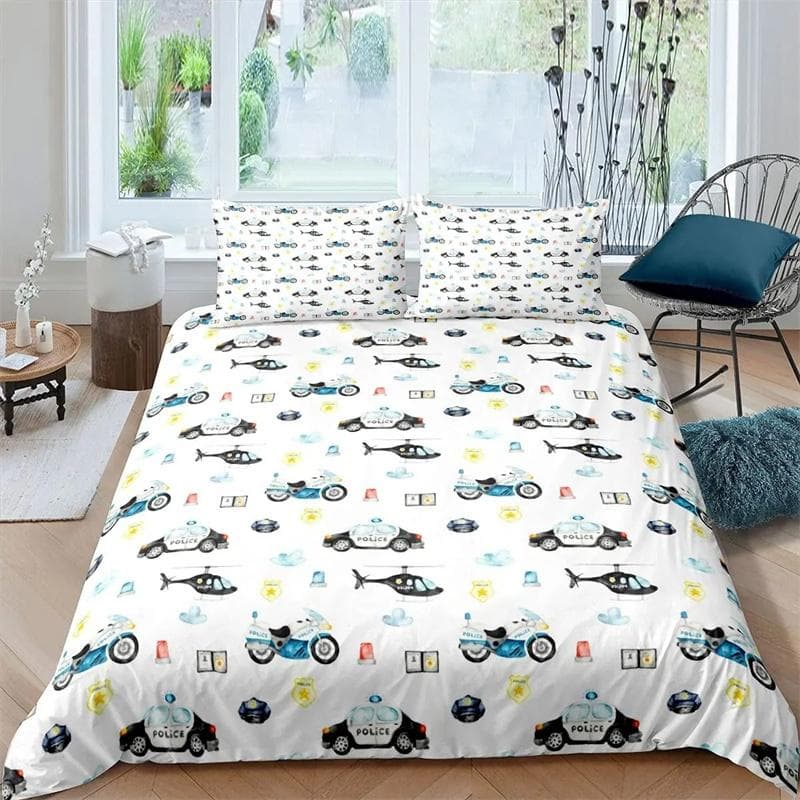Airplane Duvet Cover Planes Fying In Air Aviation Airport Helicopters and Jets Cartoon Style Room Decorative for Boys Girls Gift 173x218cm 2pcs