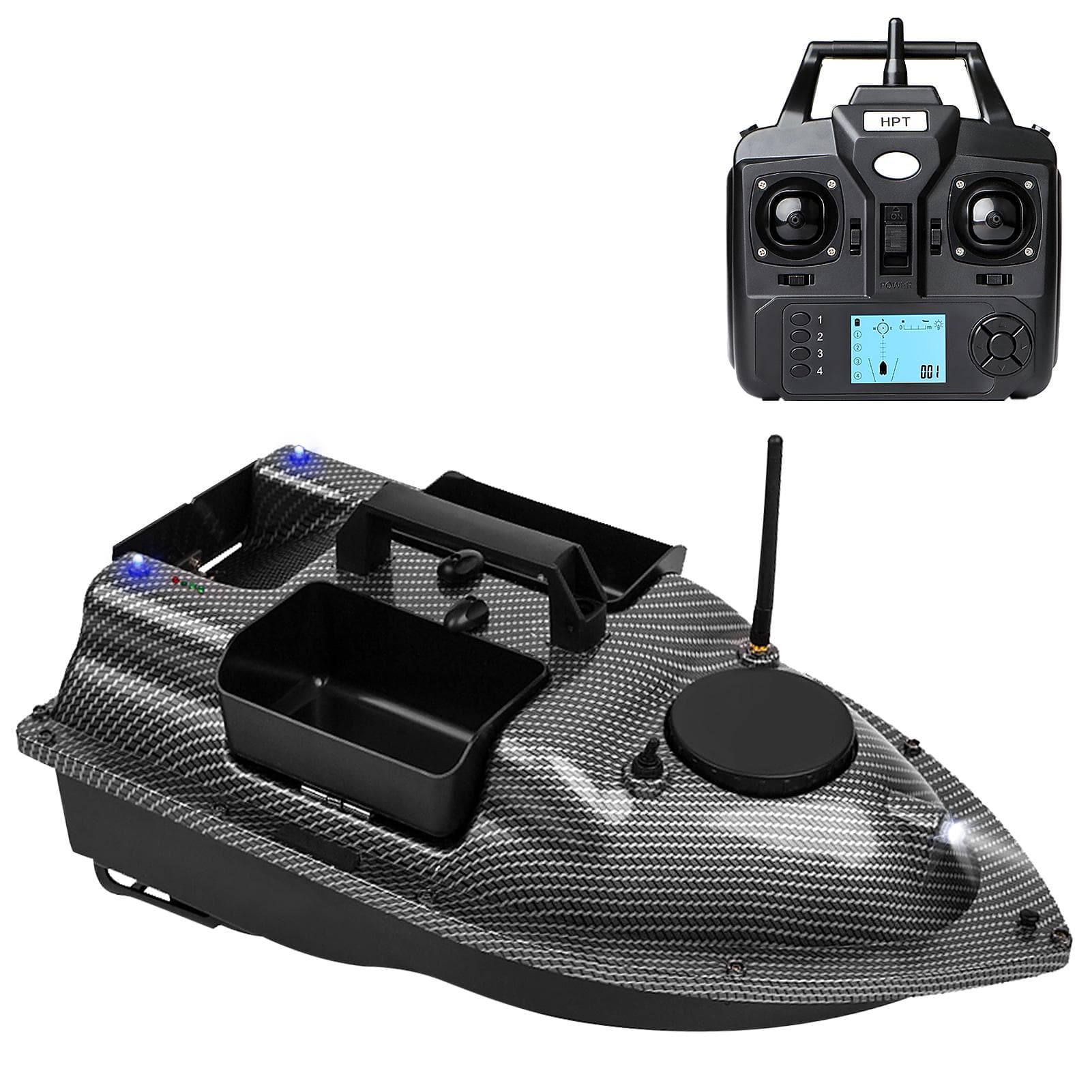 GPS Fishing Bait Boat with 3 Bait Containers Wireless Bait Boat with Automatic Return Function 12000mAh with GPS