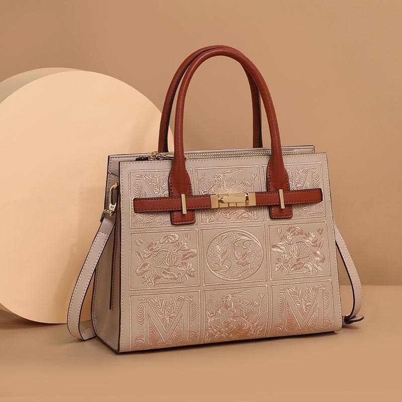 Love Sea Bag Women's Leather Handbag Crossbody Single Shoulder Bag Wedding Bag Middle-aged Bag