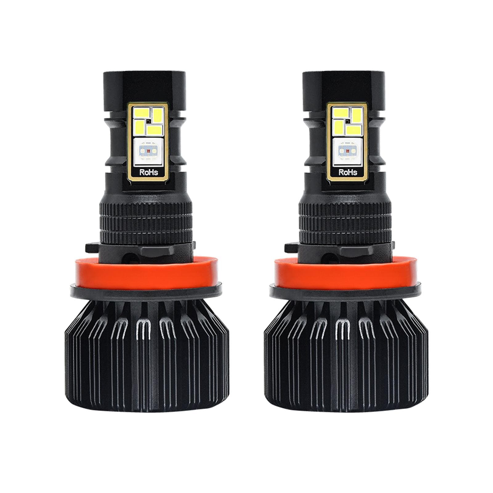 Multicolor LED Fog Light Bulb 5202 5201 PS19W PS24W Color Changing Fog Lights Multicolor Wireless H8 H9 H11 black