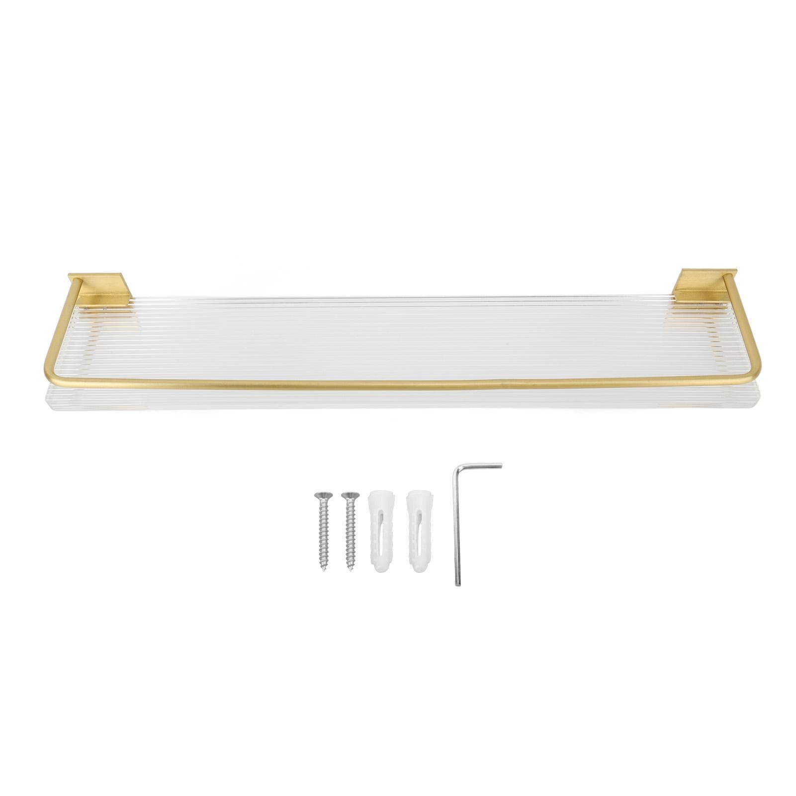 50cm Wall Mounted Bathroom Shelf Organizer Rack Muti Purpose Wall Shelves for Bathroom Living Room golden