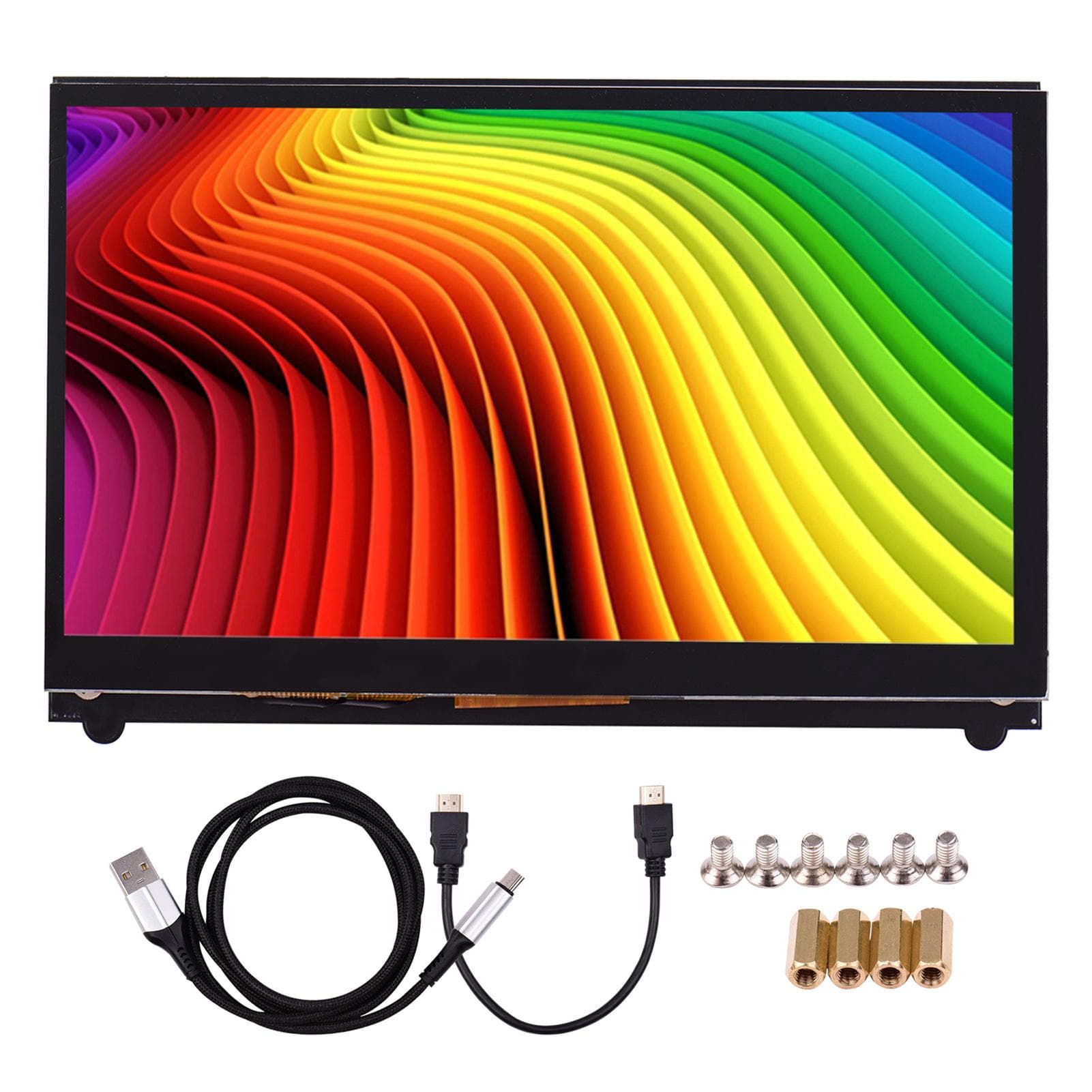 Aibecy 7 Inch HD IPS Capacitive Touchscreen Display 1024*600 Resolution Small Portable Monitor with 7 Inch