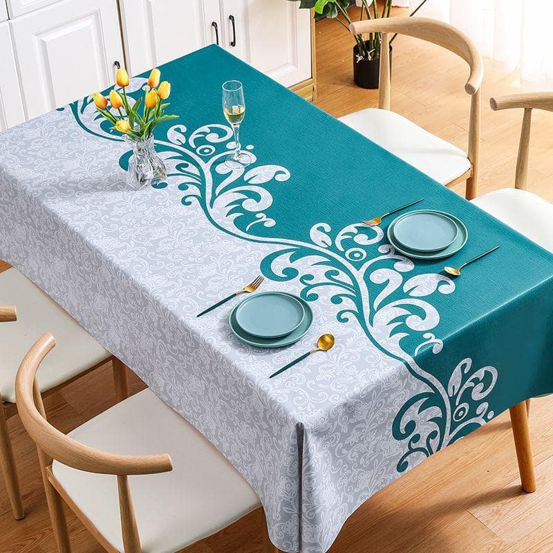 Waterproof and Oil Resistant PVC Table Cloth Ins Tea Rectangular Minimalist Floral Tablecloth 120*170cm
