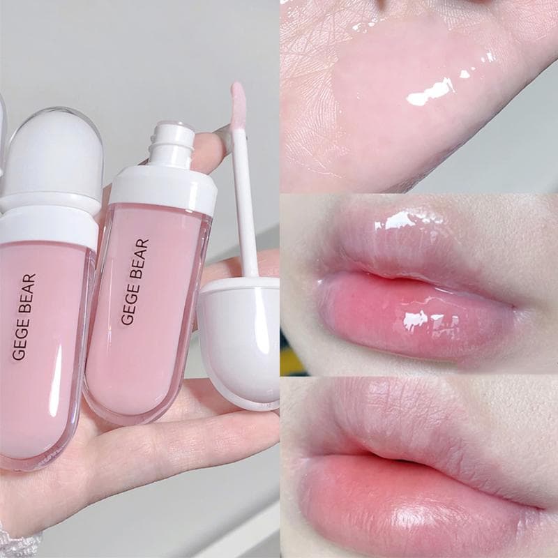Clear Lip Gloss Lip Oil Lip Plumping Base Hydrating Moisturising Lip Care Liquid Lip Balm Lip Makeup Lips Jelly Glaze pink