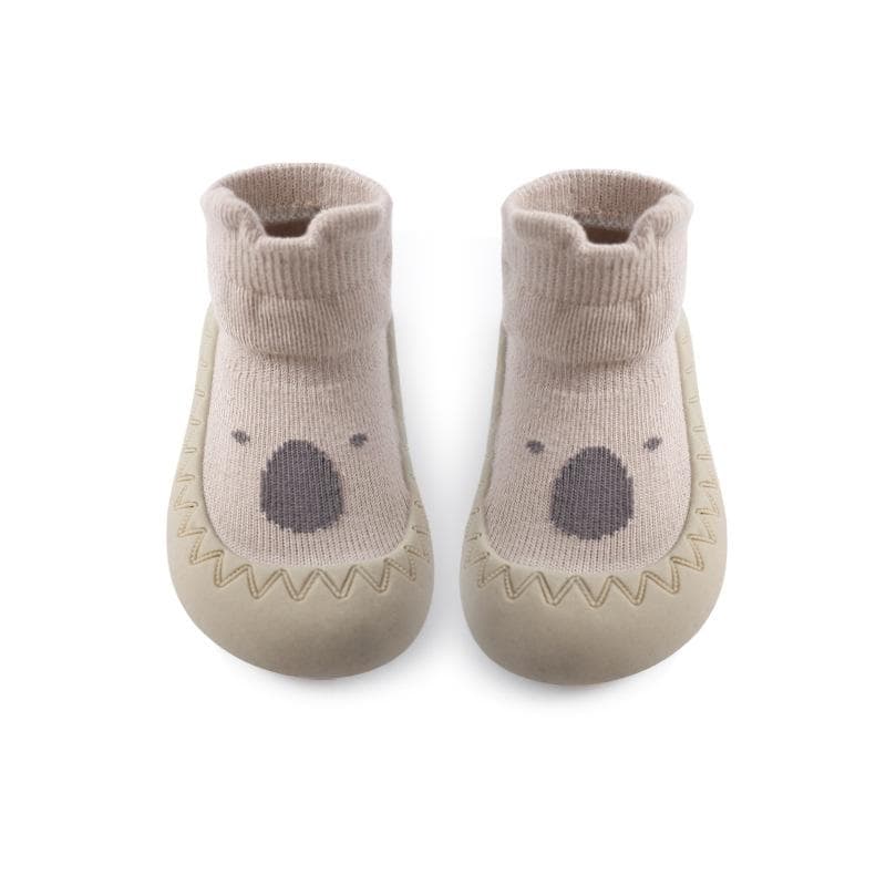 Baby Socks Shoes Infant Cute Cartoon Kids Boy Shoes Soft Rubber Sole Child Floor Sneaker BeBe Booties Toddler Girls First Walker 25 khaki