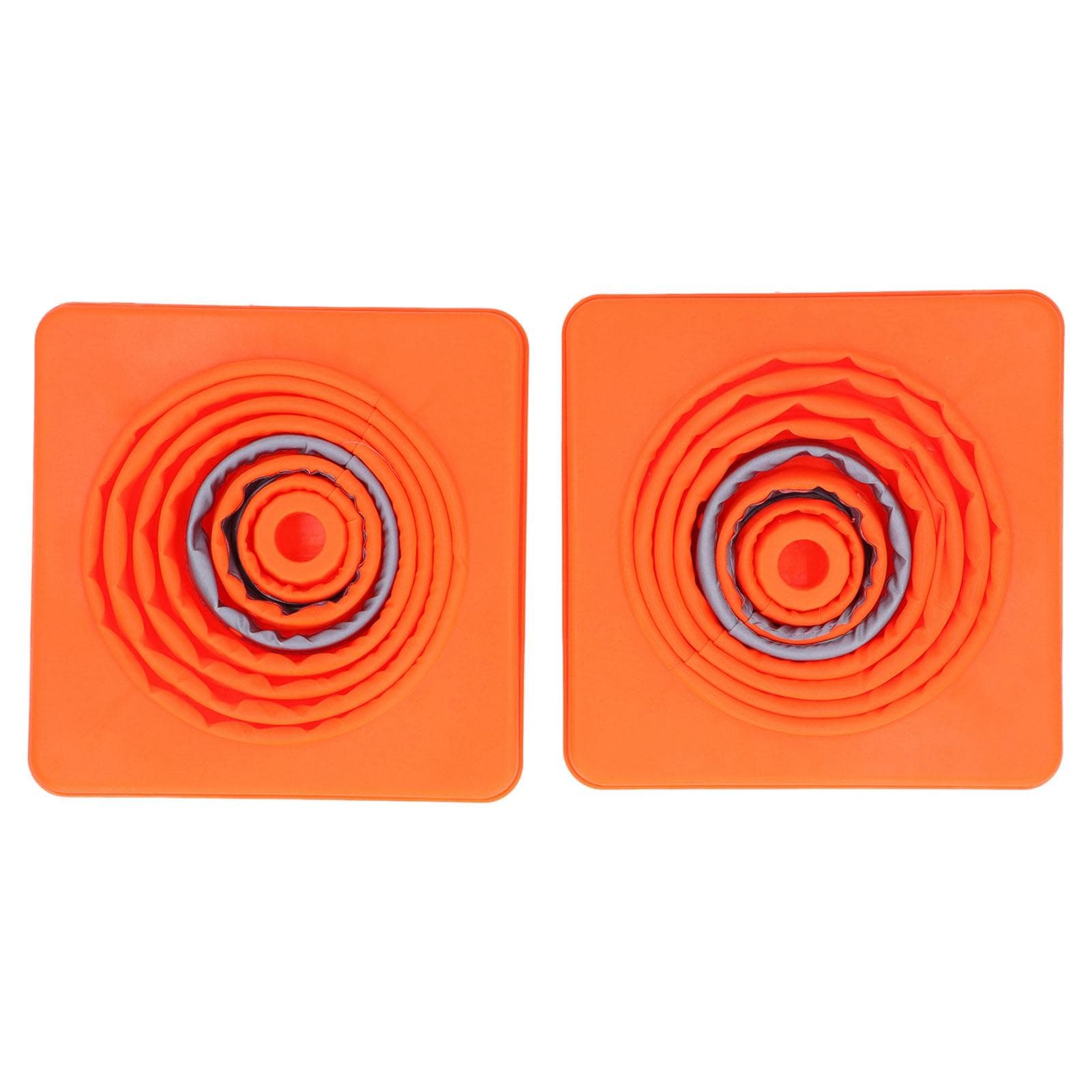 2Pcs Traffic Safety Cones Foldable Multi Purpose Pop Up Cone with Reflective Collar Orange for