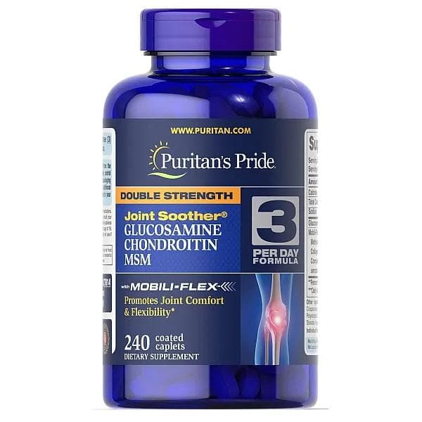 Puritan's Pride, Double Strength Glucosamine, Chondroitin & MSM Joint Soother 240 Cap