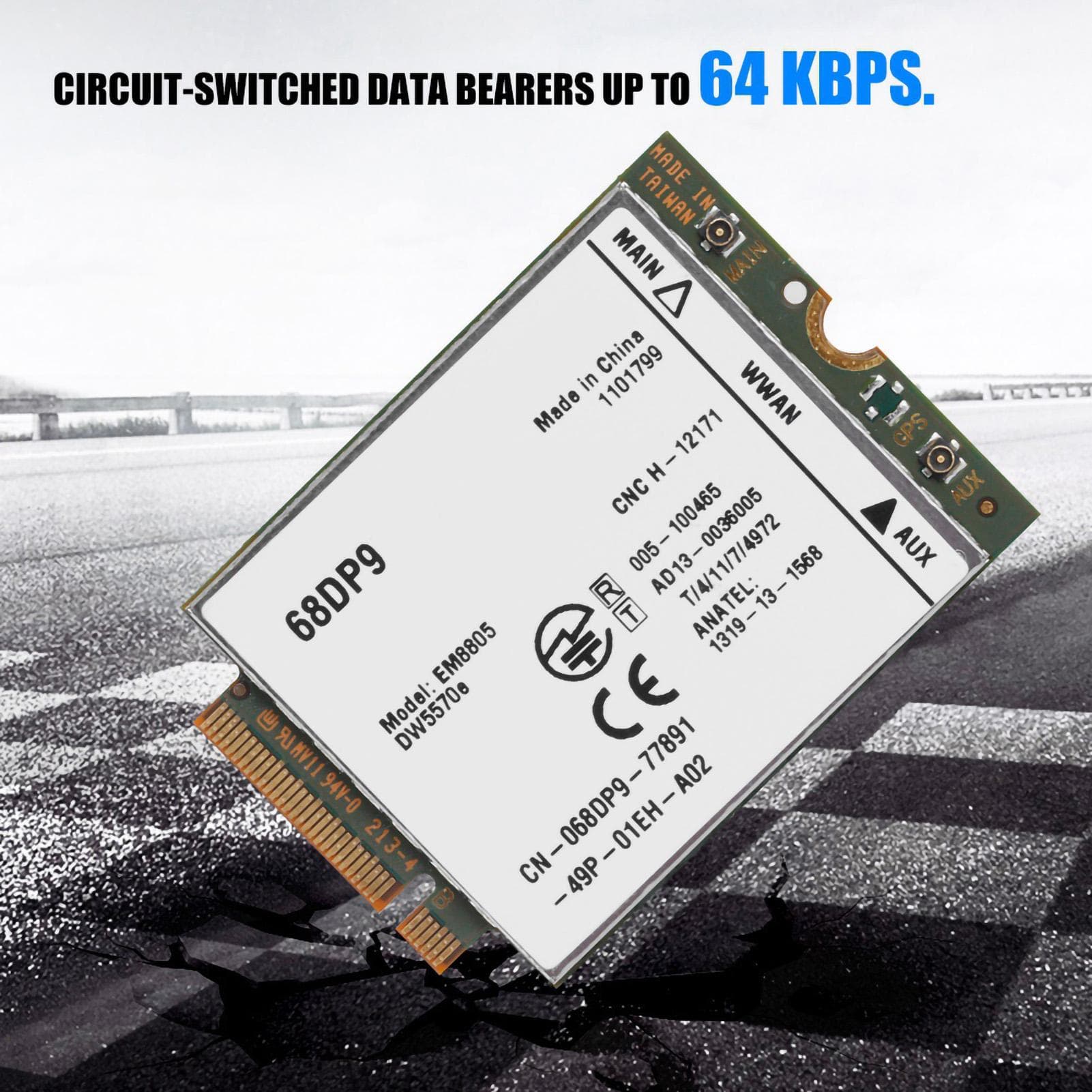 NGFf M.2 Network Card Module EM8805 3G 4G WWAN Card DW5570E DC-HSPA+ HSPA+ HSDPA HSUPA WCDMA black