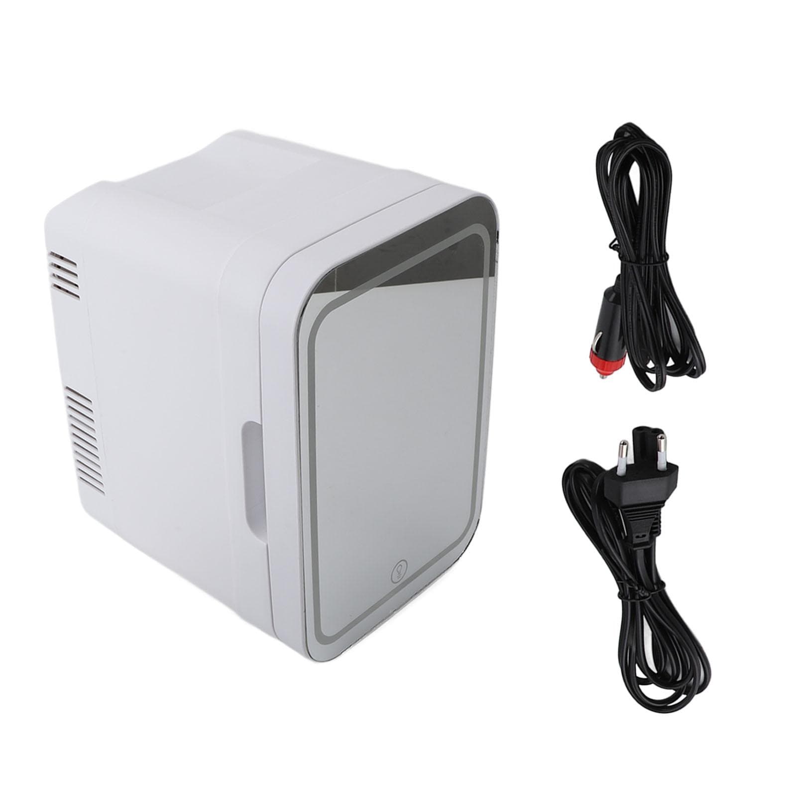 Portable Mirrored Beauty Fridge With Lighting 4L Mini Refrigerator Skin Care Makeup Storage with