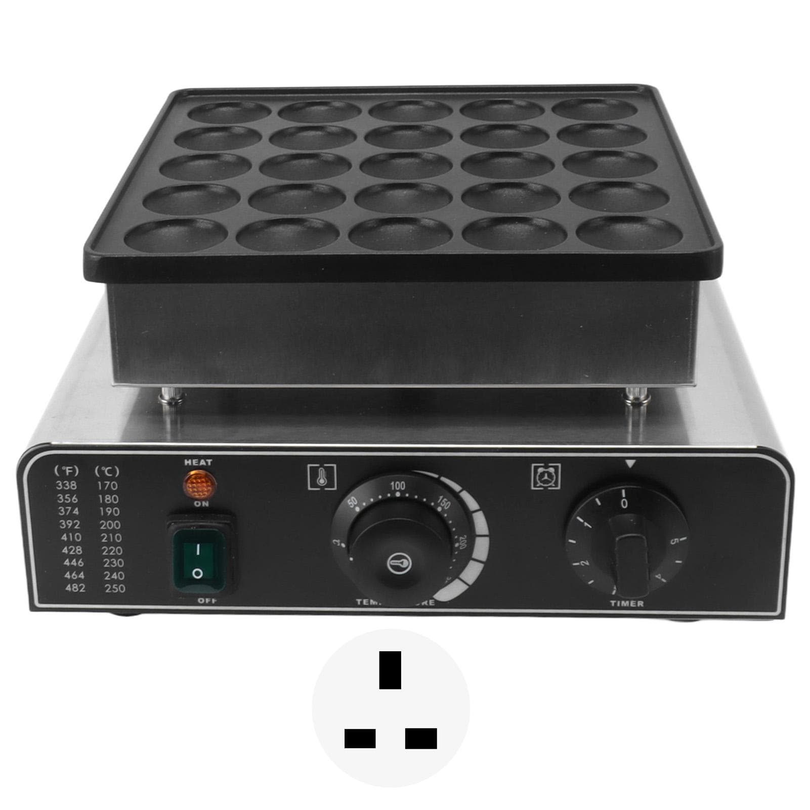 Mini Dutch Pancake Baker 850W 25PCS Non Stick Pie Muffin Waffle Maker Machine for Home Kitchen L