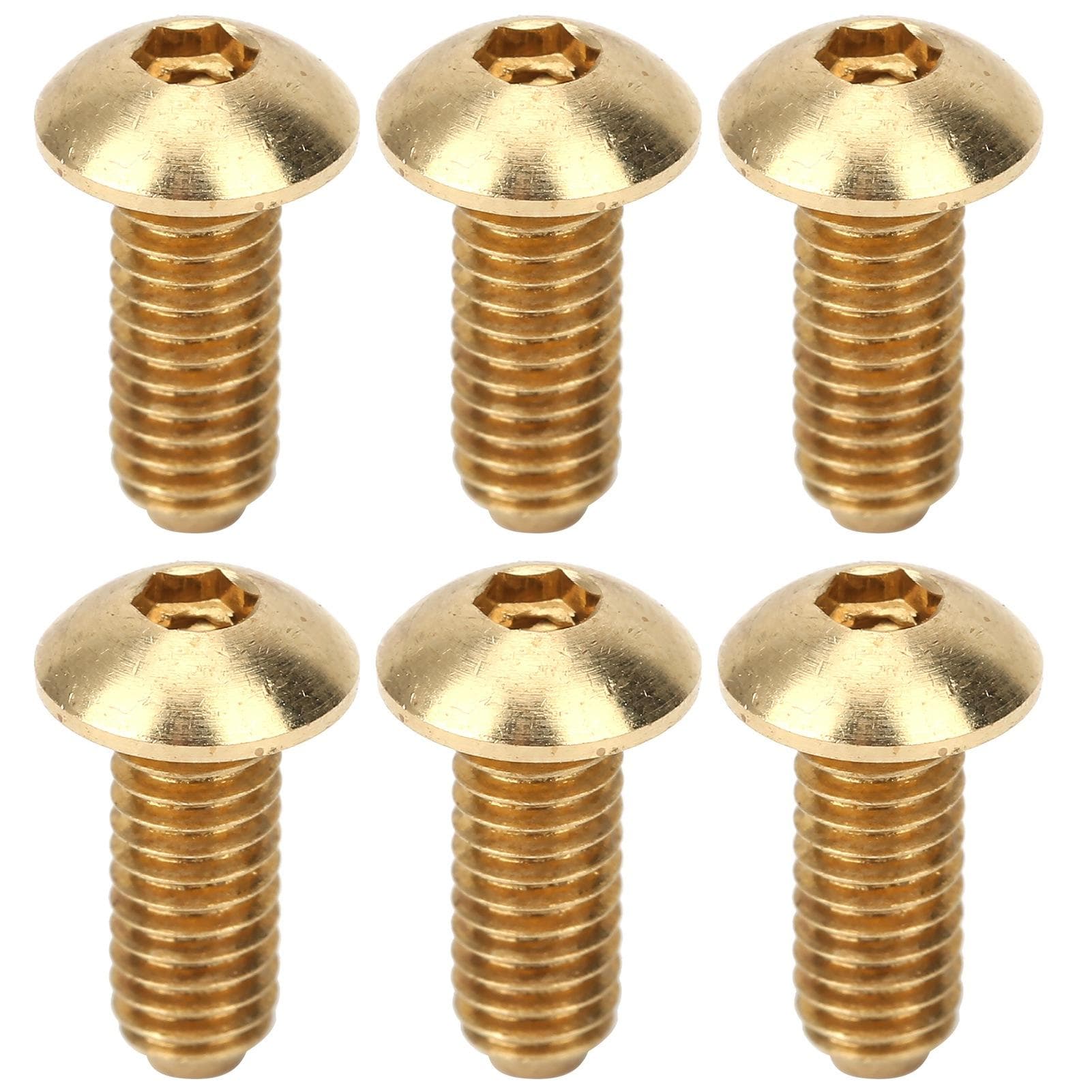 50Pcs Hex Socket Screws Half Round Head Pure Copper Hardware Accessories FastenersM4 x 12 mm