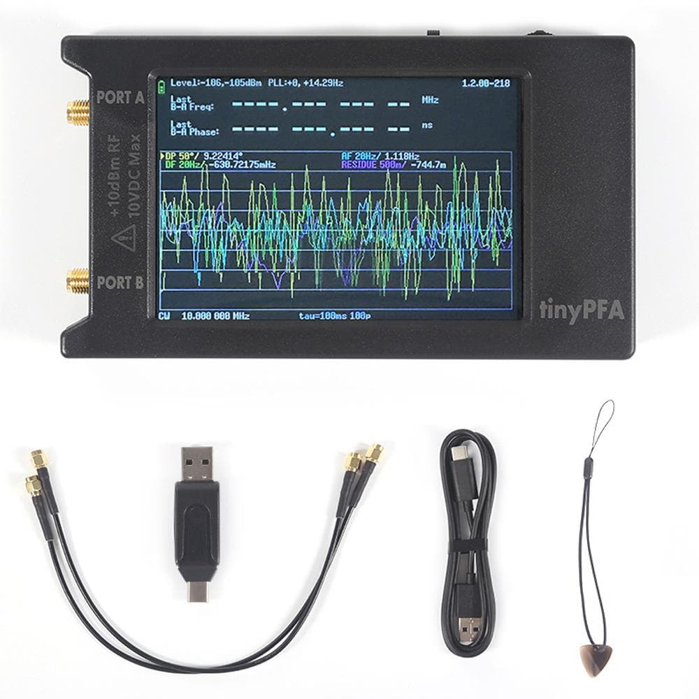4 inch TouchScreen Portable TinyPFA Phase Frequency Analyzer 1MHz -290MHz Vector Network Analyzer black