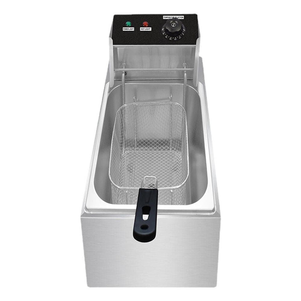 Electric Fryer Household 4L Multiple Functions S Automatic Constant Temperature 1500W High US Plug silver
